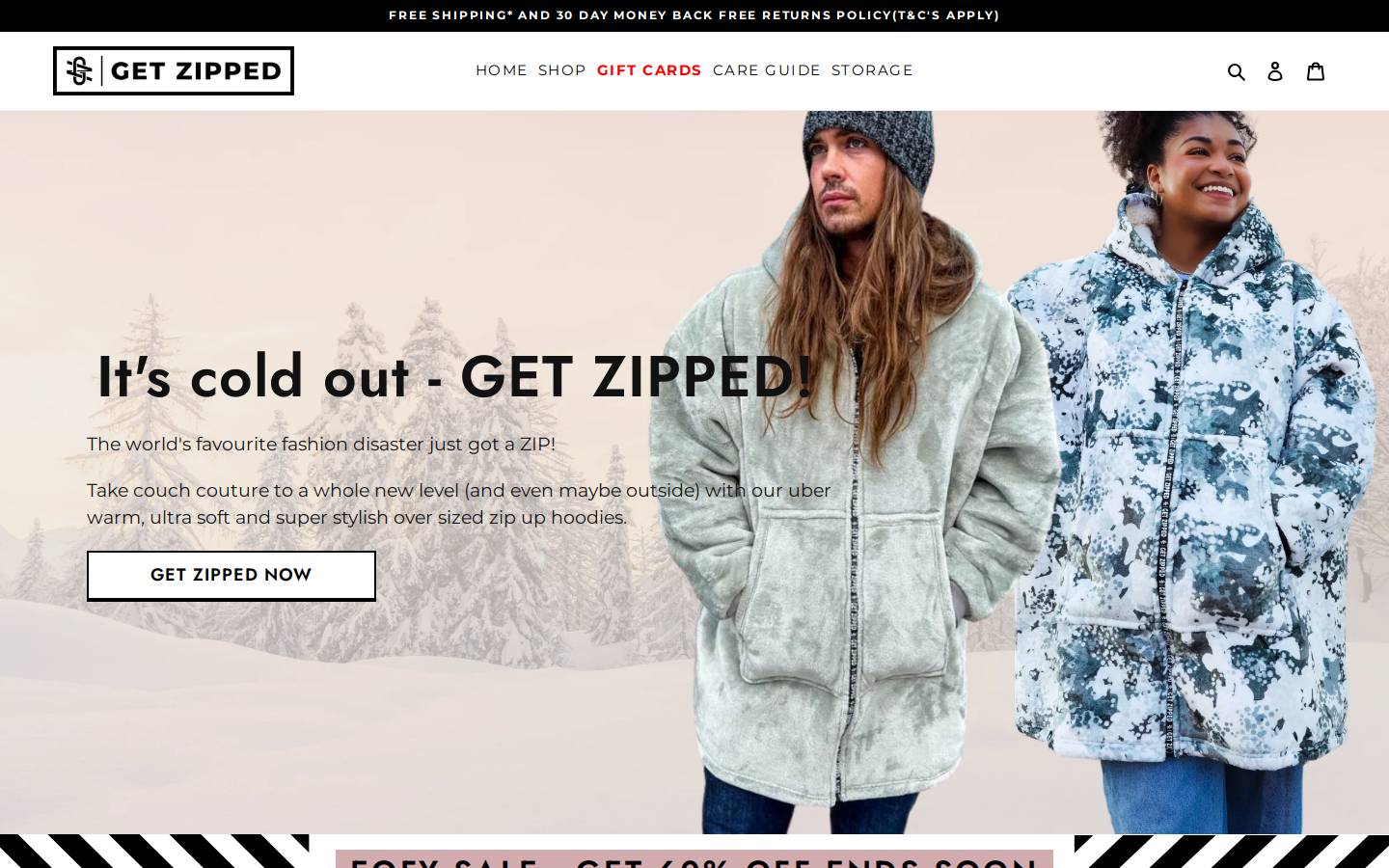getzipped.com homepage screenshot