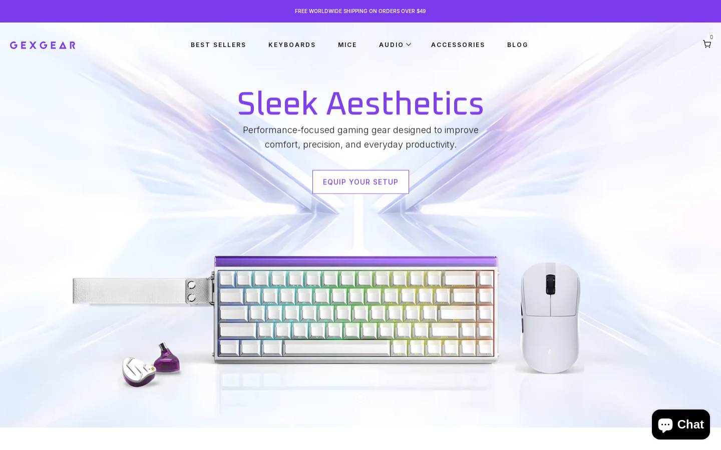 gexgear.com homepage screenshot