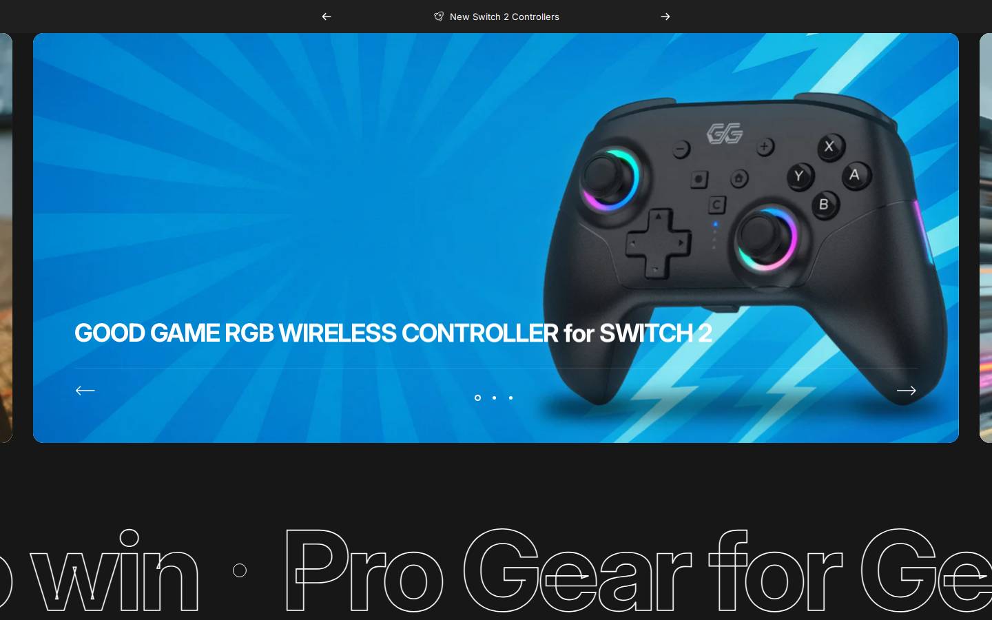 gg-gear.com homepage screenshot