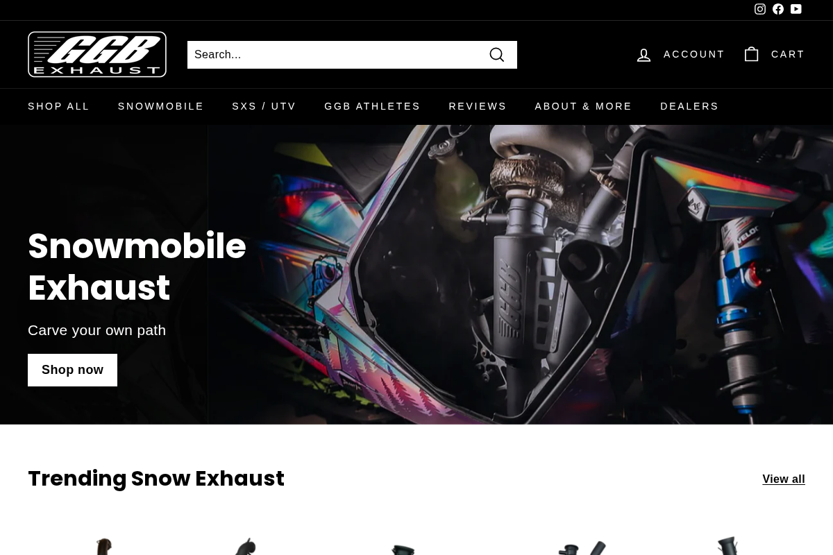 GGB Exhaust Technologies Inc. homepage screenshot