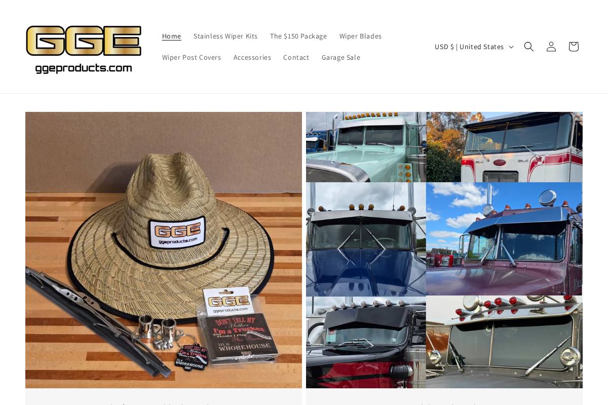 ggeproducts.com homepage screenshot