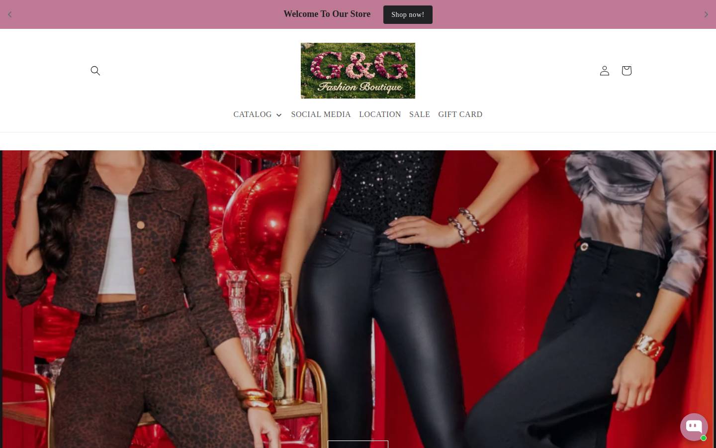 ggfashionboutique.com homepage screenshot