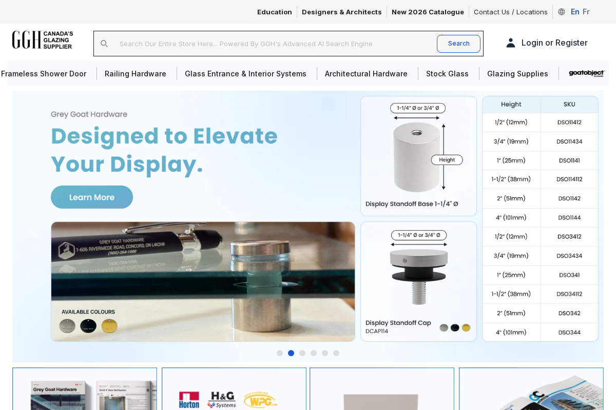 Grey Goat Hardware homepage screenshot