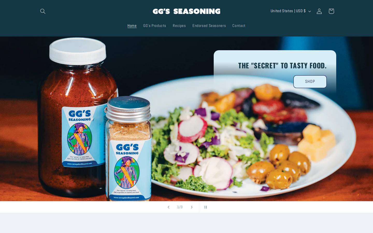 ggsseasoning.com homepage screenshot
