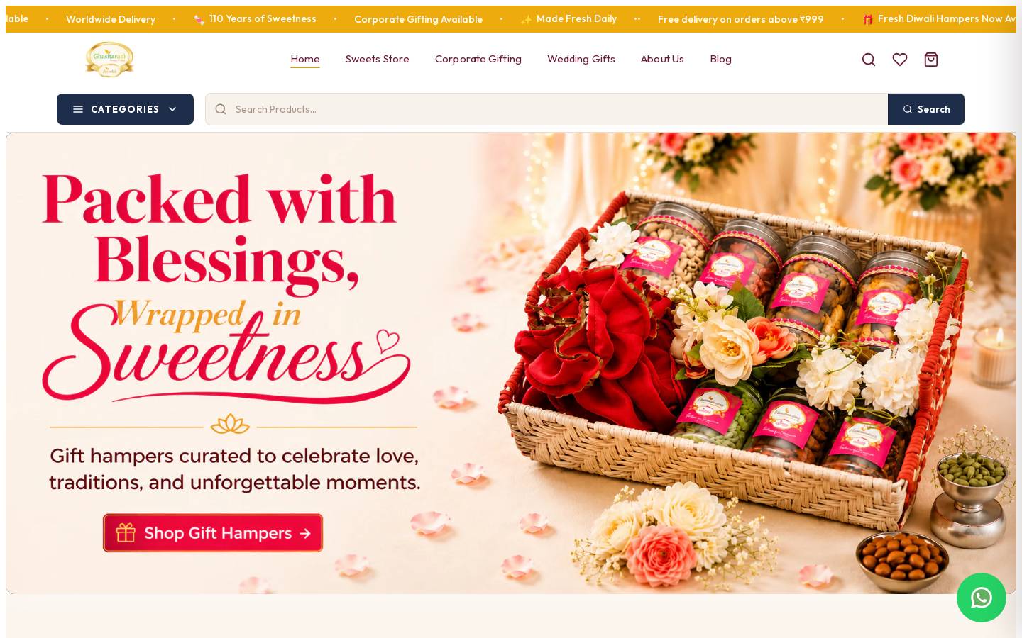 ghasitaramgifts.com homepage screenshot