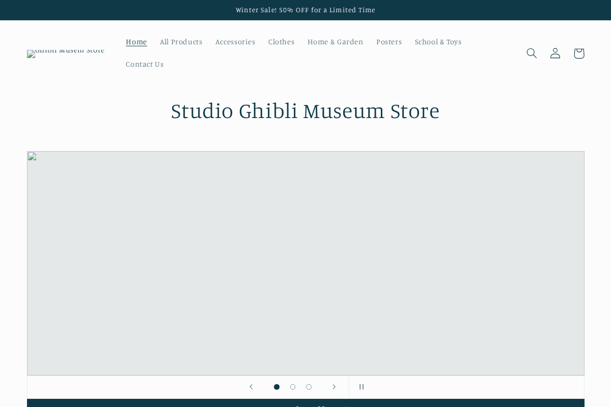 Ghiblimuseumstore homepage screenshot