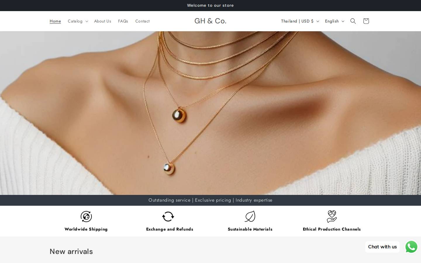 ghjewellery.com homepage screenshot