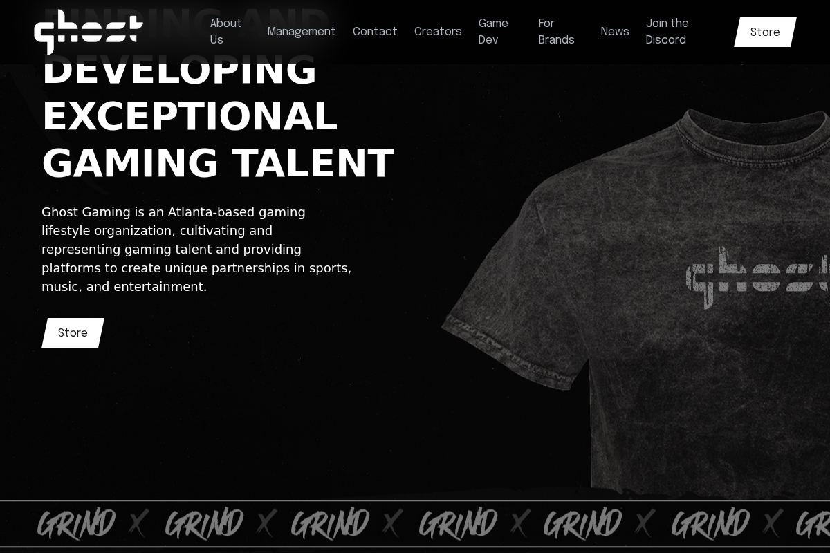 ghostgaming.com homepage screenshot