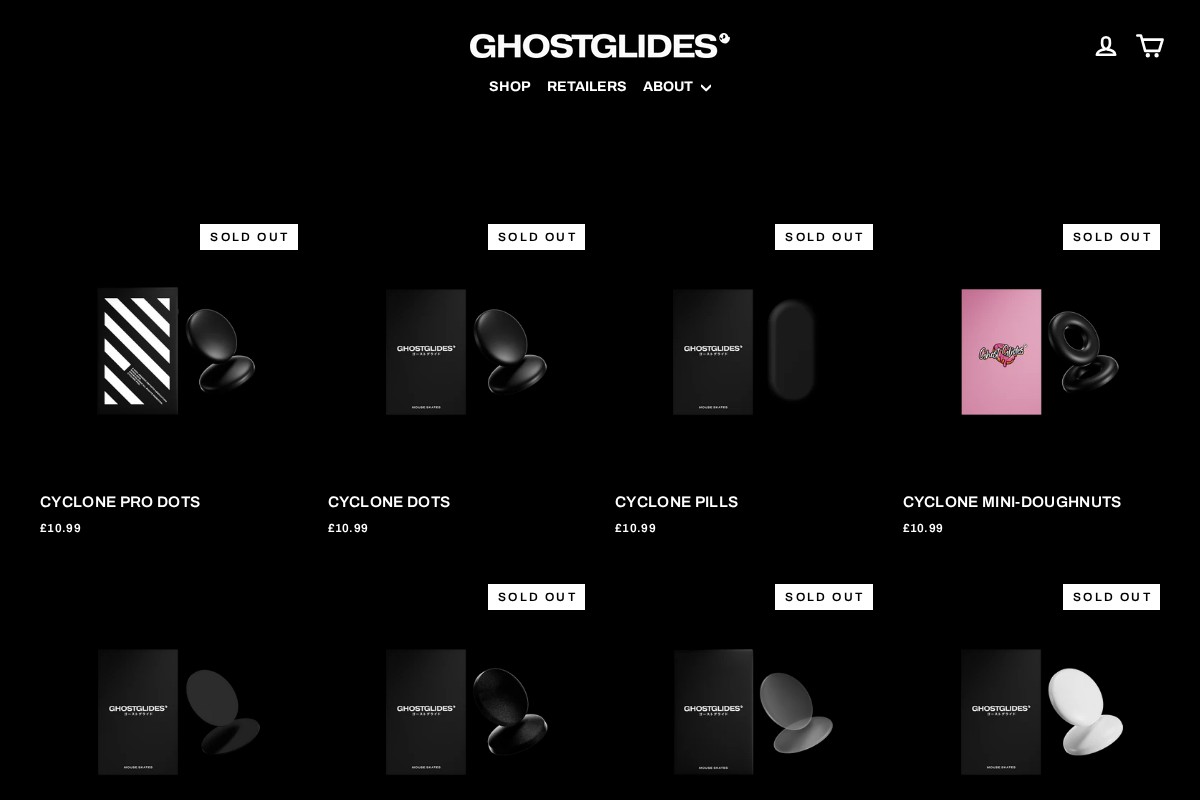 GHOSTGLIDES homepage screenshot