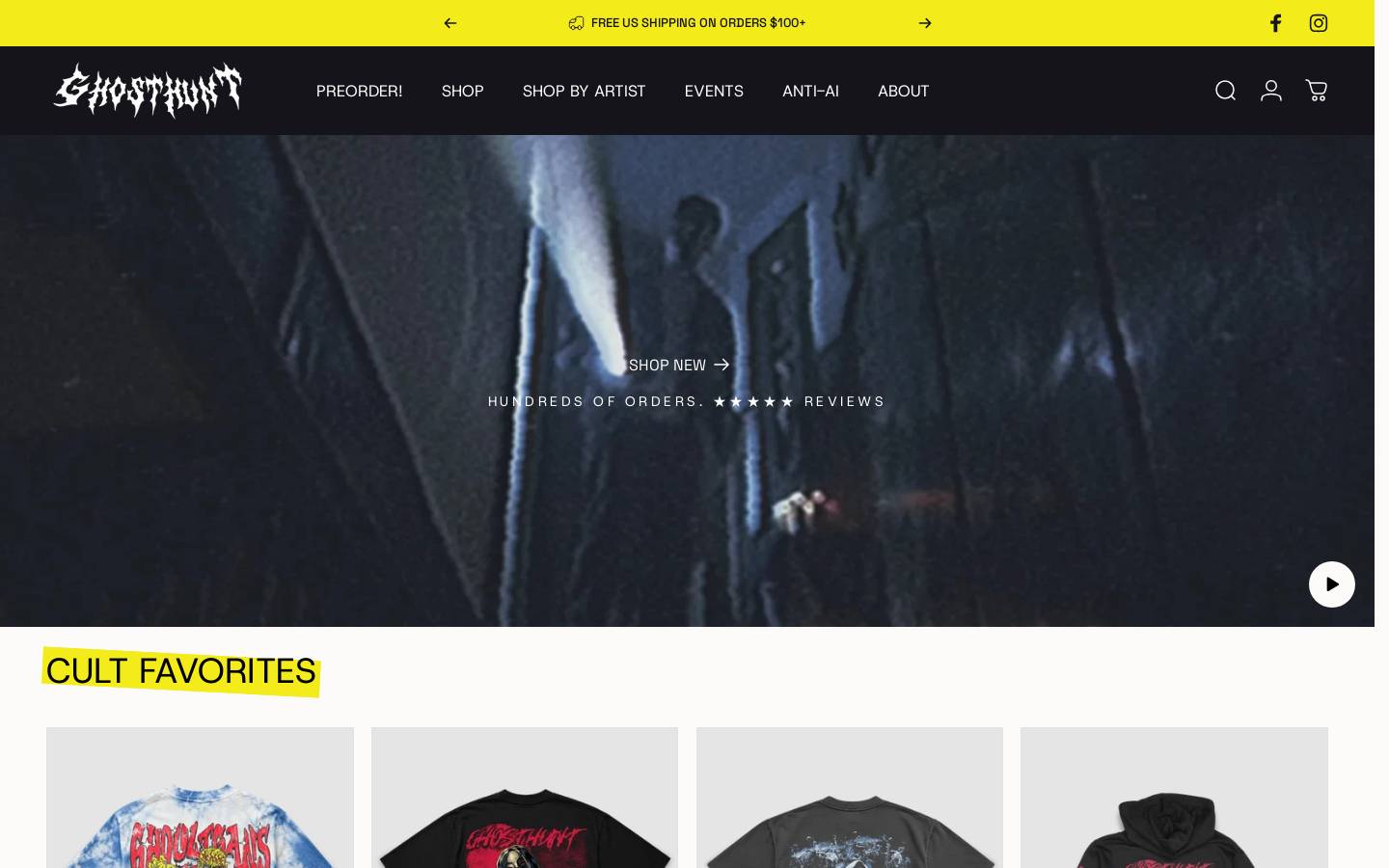 ghosthunt.co homepage screenshot