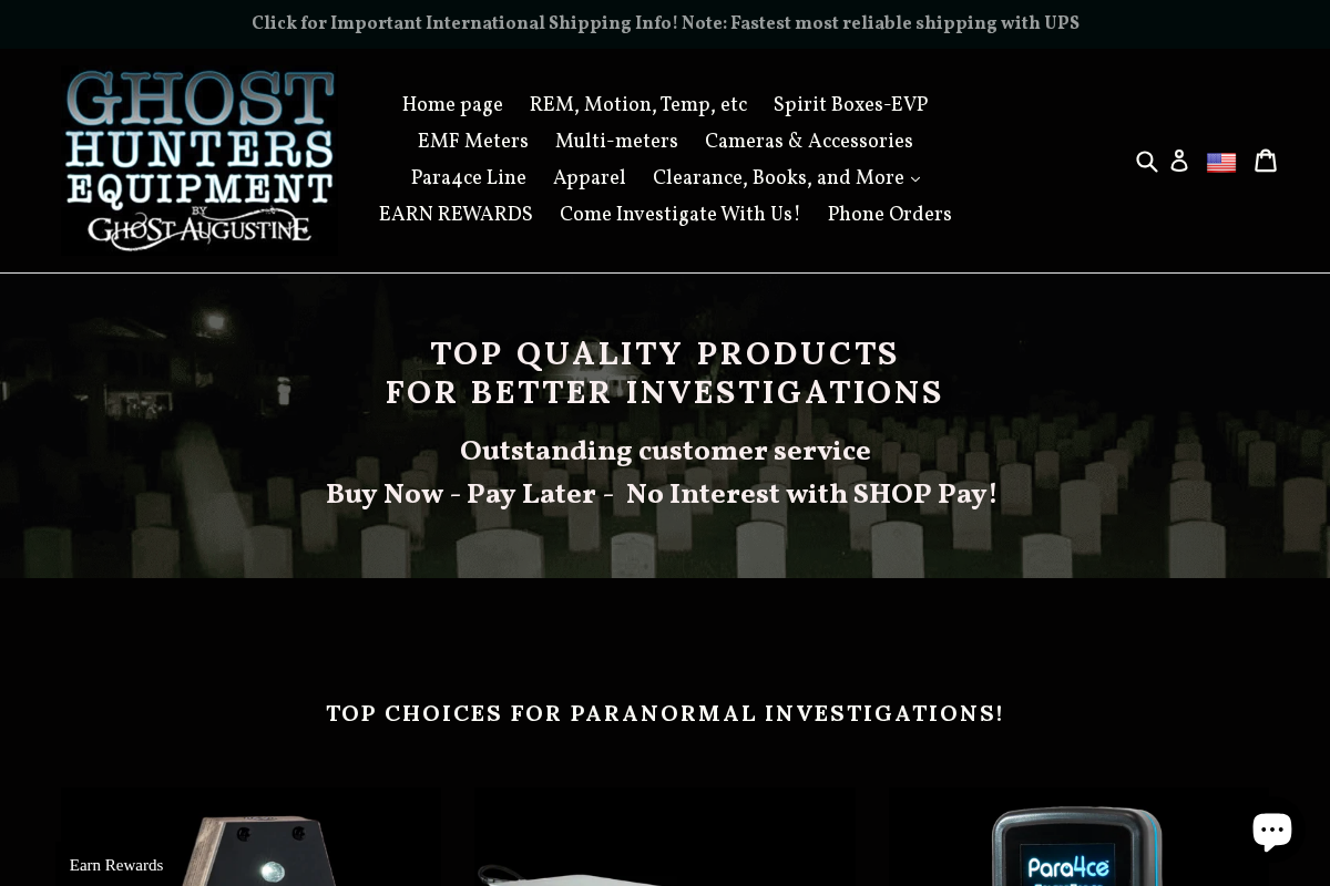 Ghost Augustine homepage screenshot