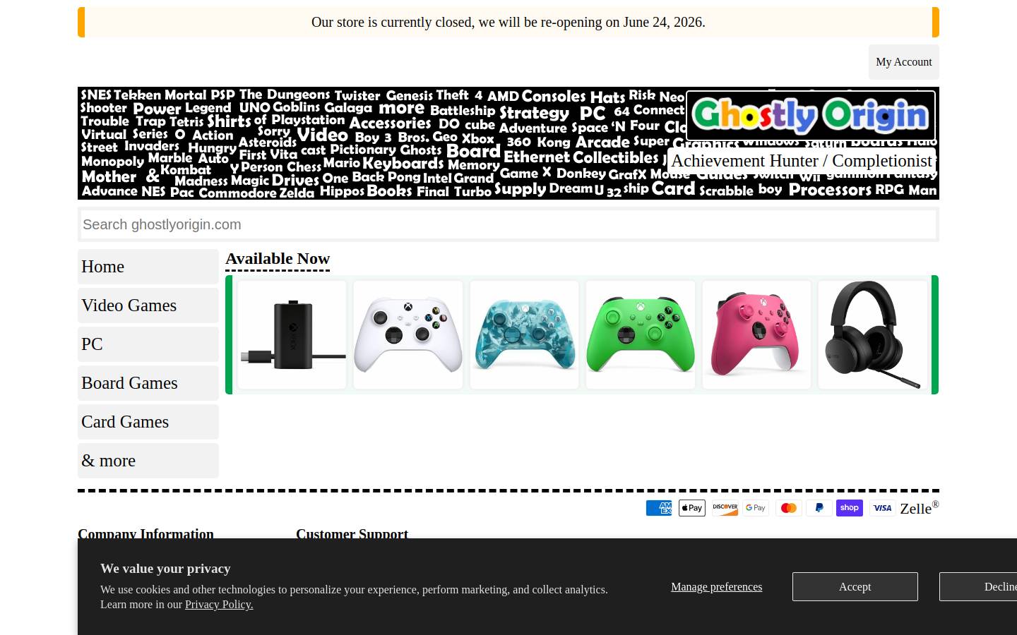 ghostlyorigins.com homepage screenshot