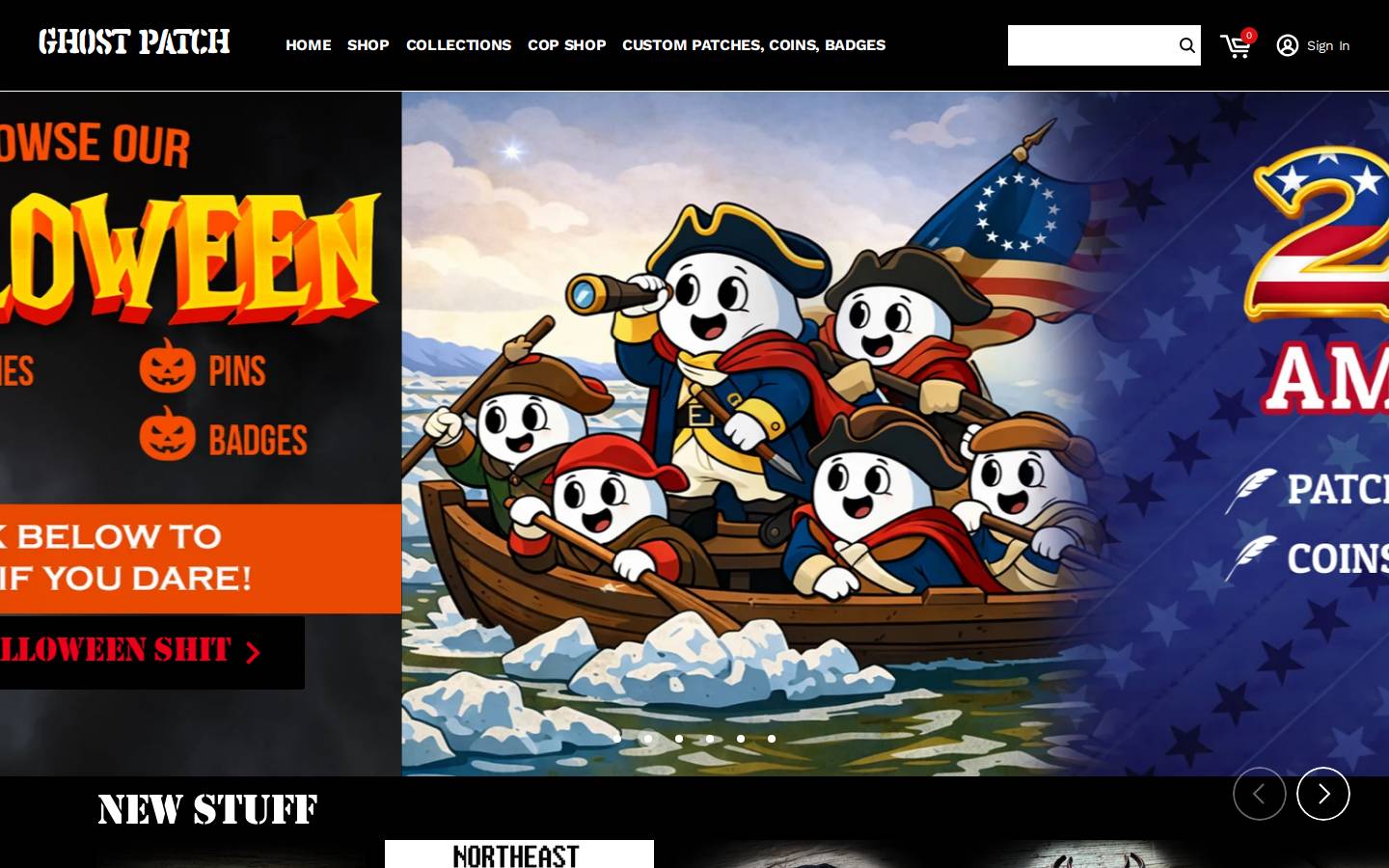 Ghost Patch homepage screenshot