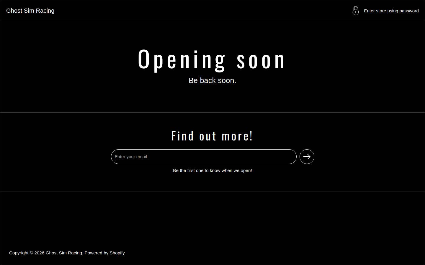 ghostsimracing.com homepage screenshot
