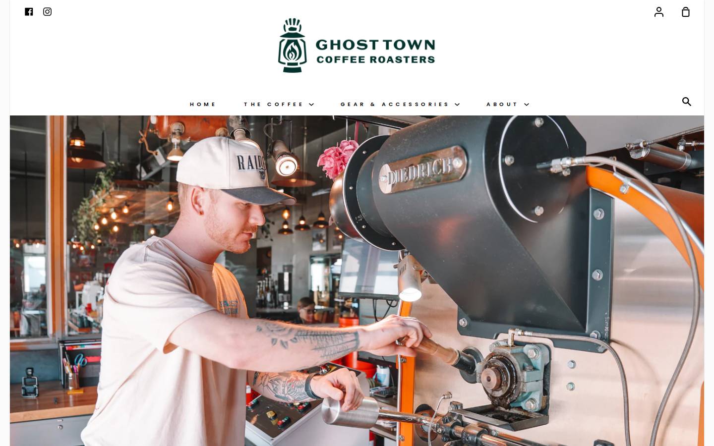 ghosttowncoffee.com homepage screenshot