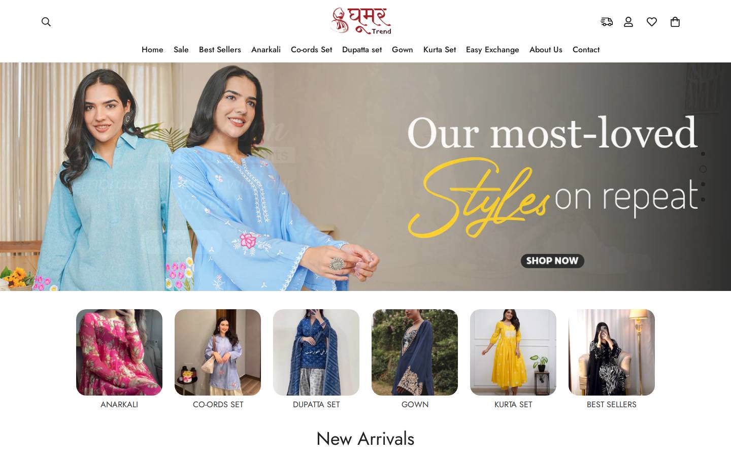 Ghumartrend homepage screenshot