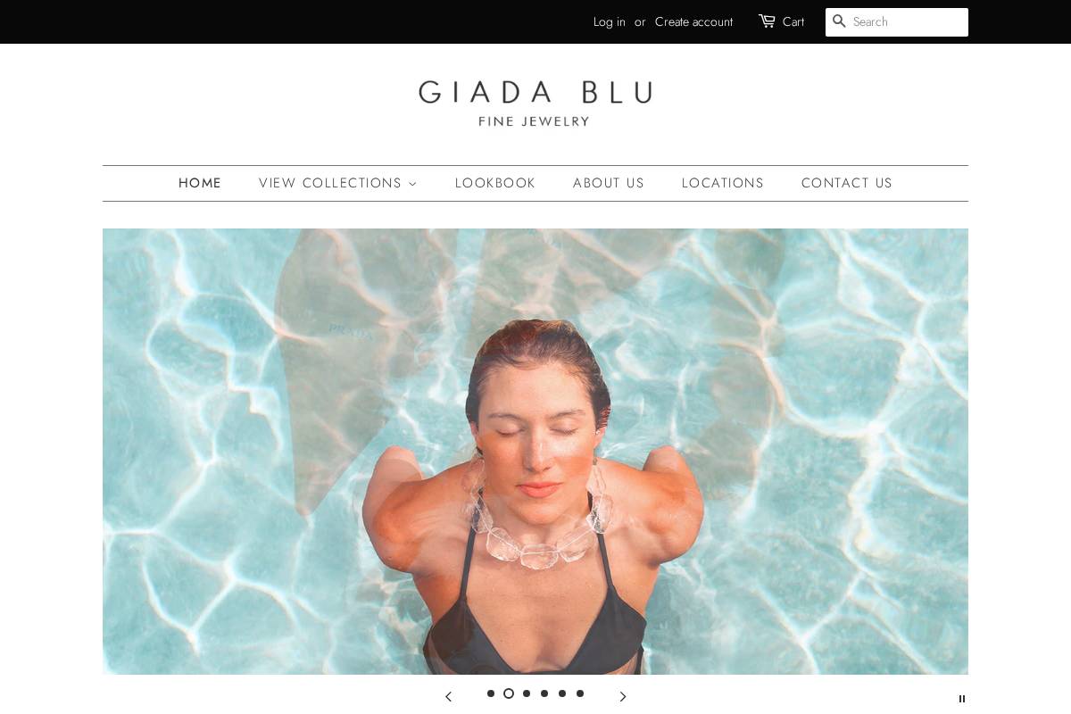 giadablu.com homepage screenshot