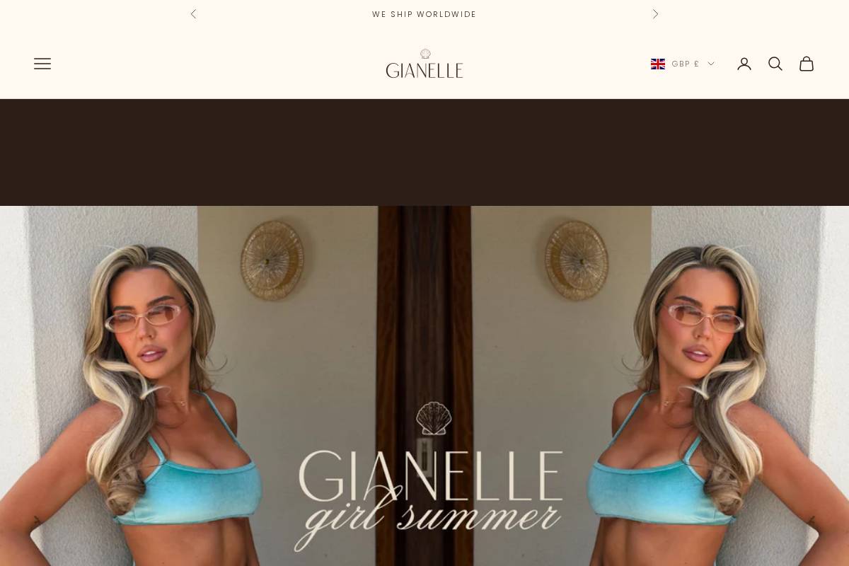 Gianelle homepage screenshot