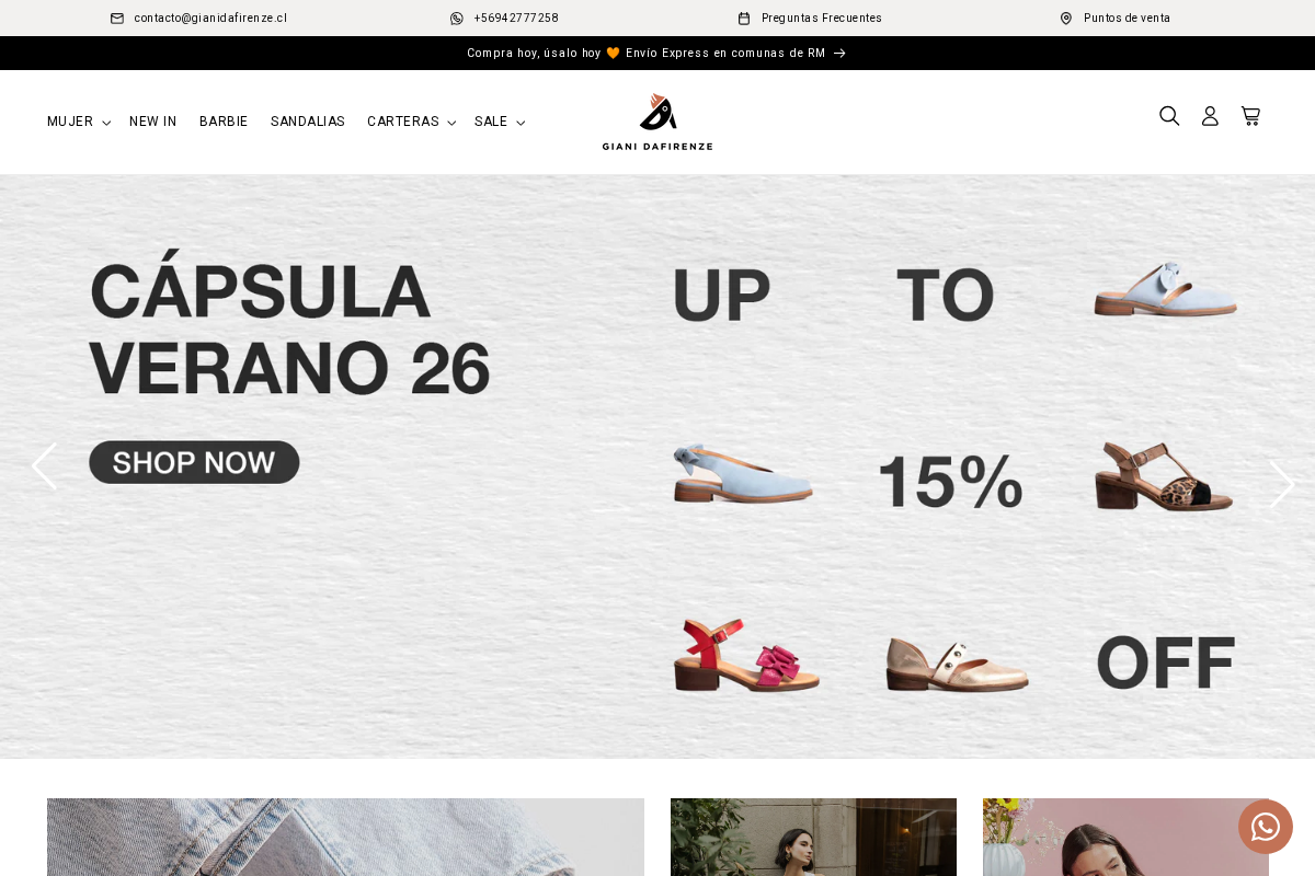 Giani Dafirenze homepage screenshot