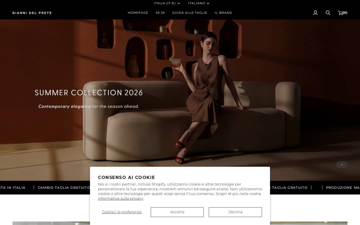 Gianni del prete homepage screenshot