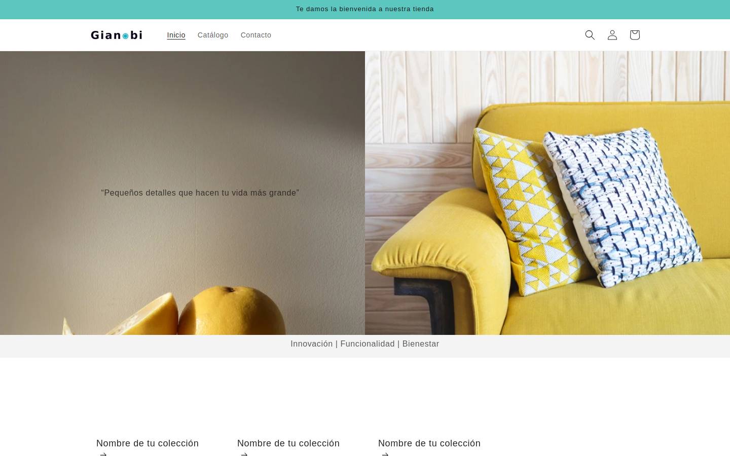gianobi.com homepage screenshot