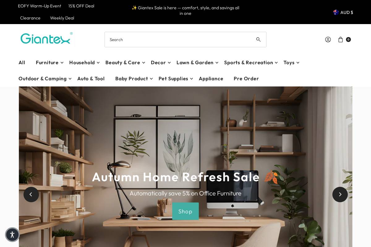 Giantex homepage screenshot