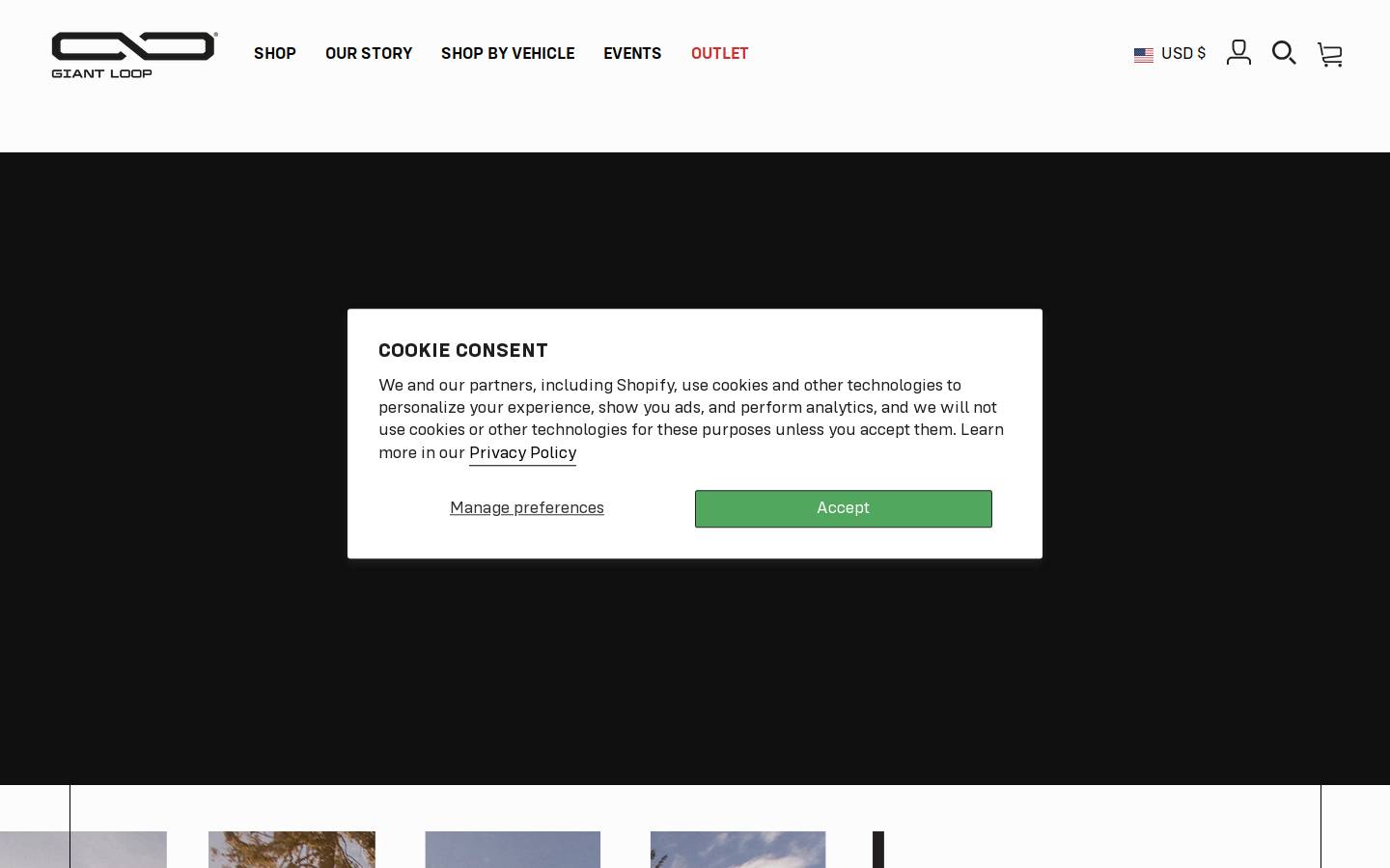 giantloopmoto.com homepage screenshot