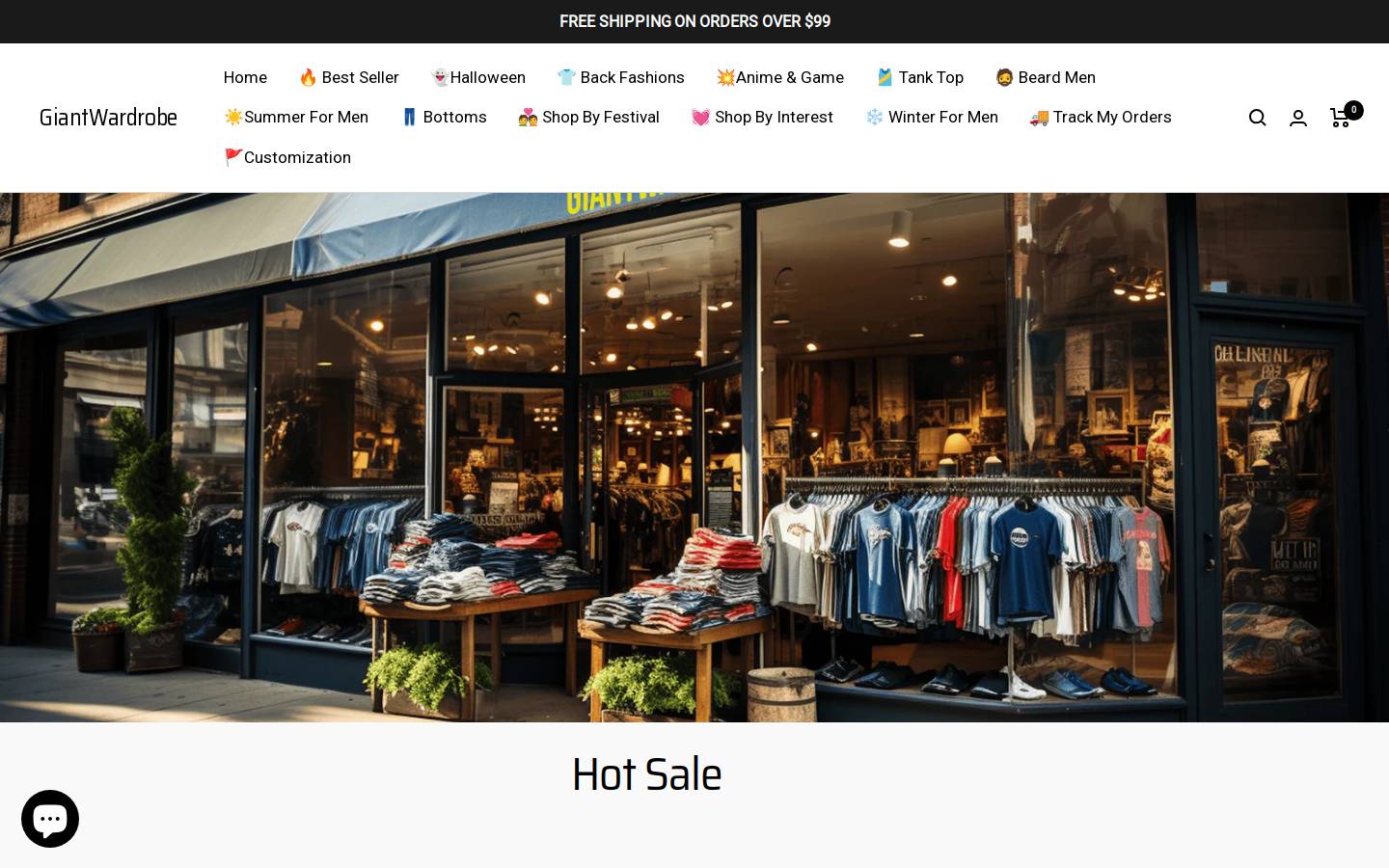 Giantwardrobe homepage screenshot