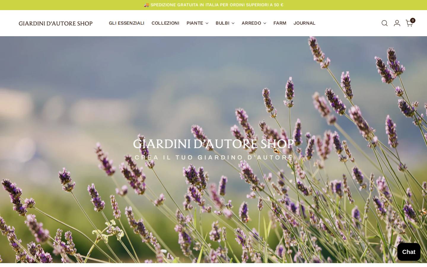 giardinidautore.shop homepage screenshot