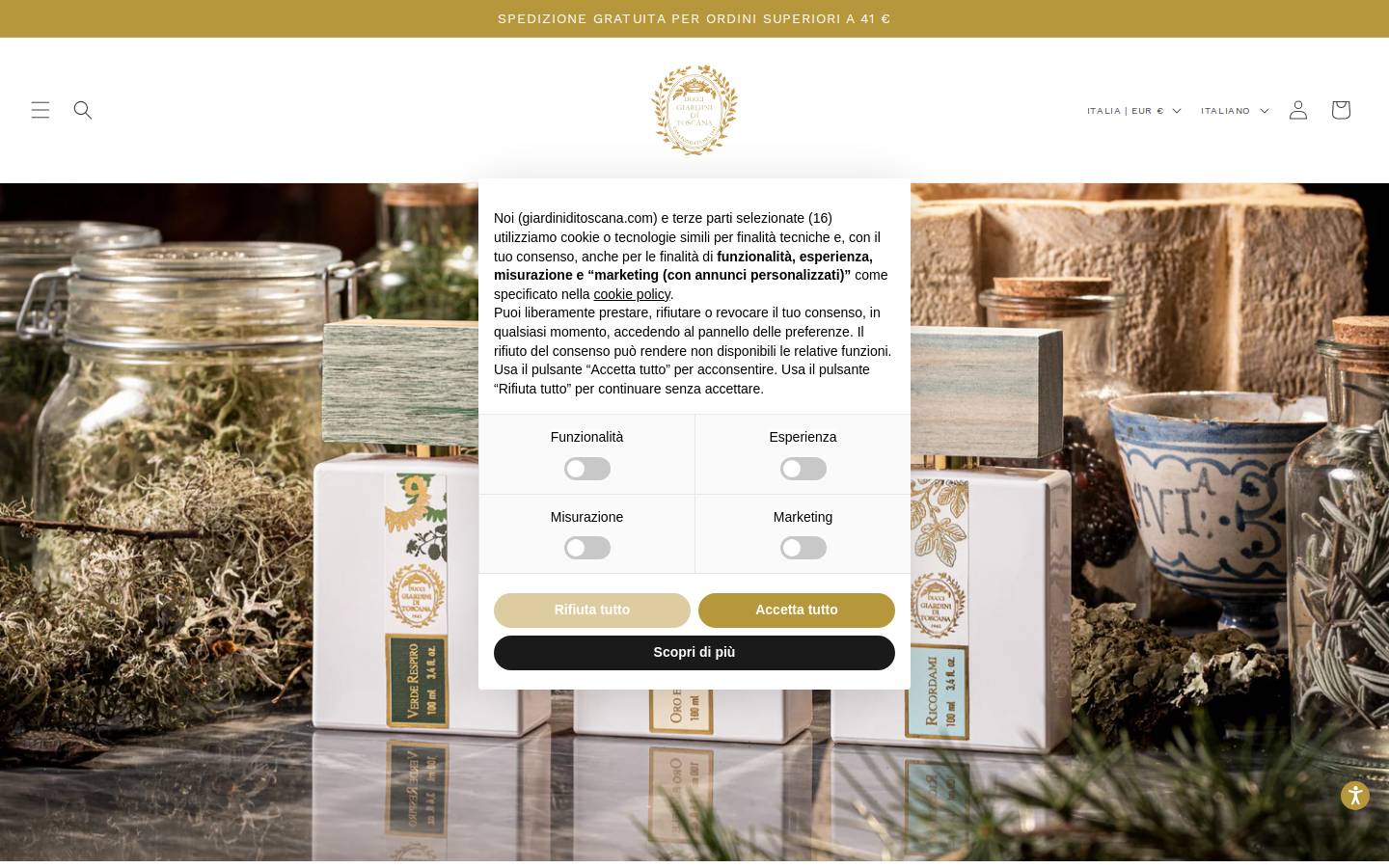GIARDINI DI TOSCANA homepage screenshot