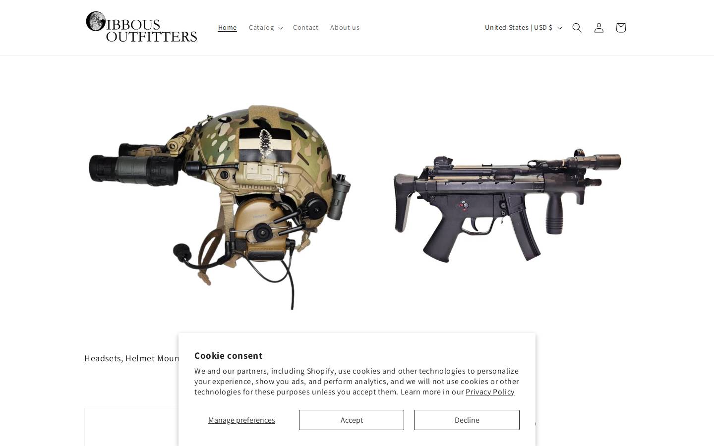gibbousoutfitters.com homepage screenshot