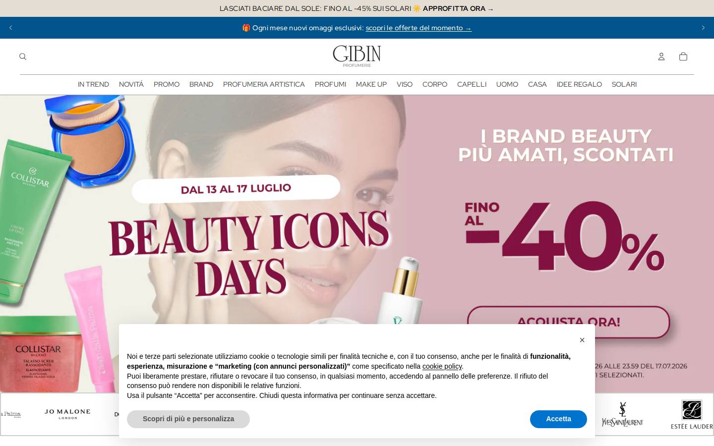gibinprofumi.com homepage screenshot