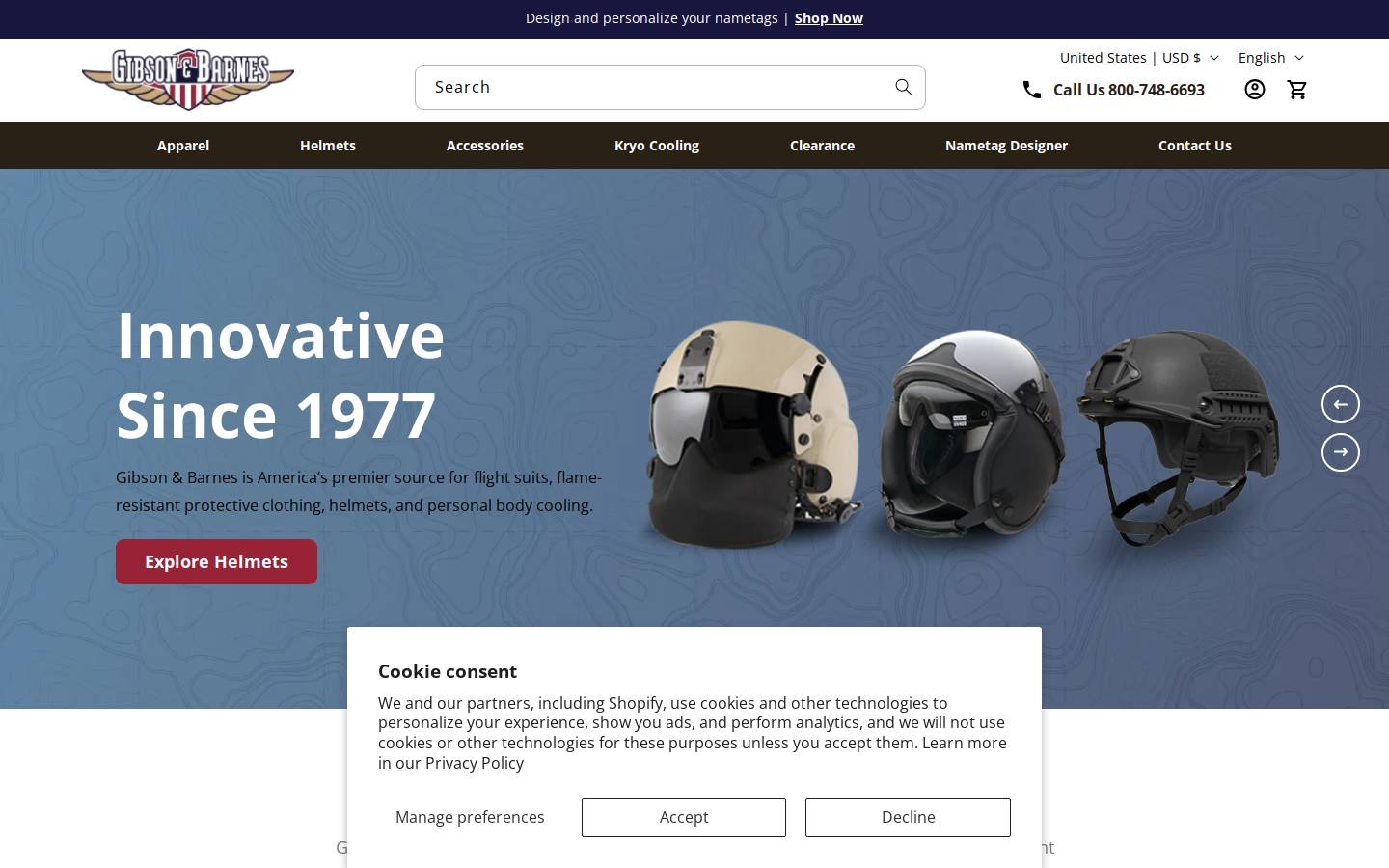 Gibson Barnes homepage screenshot