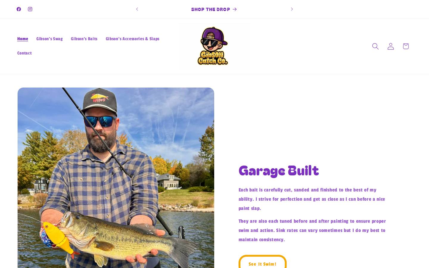 gibsoncatchco.com homepage screenshot