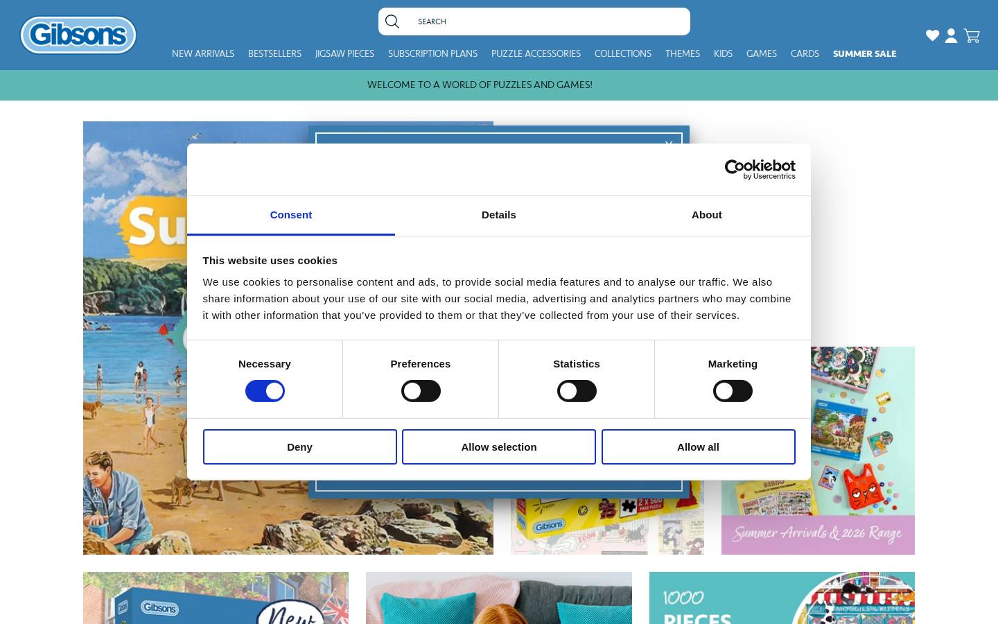 Gibsons homepage screenshot