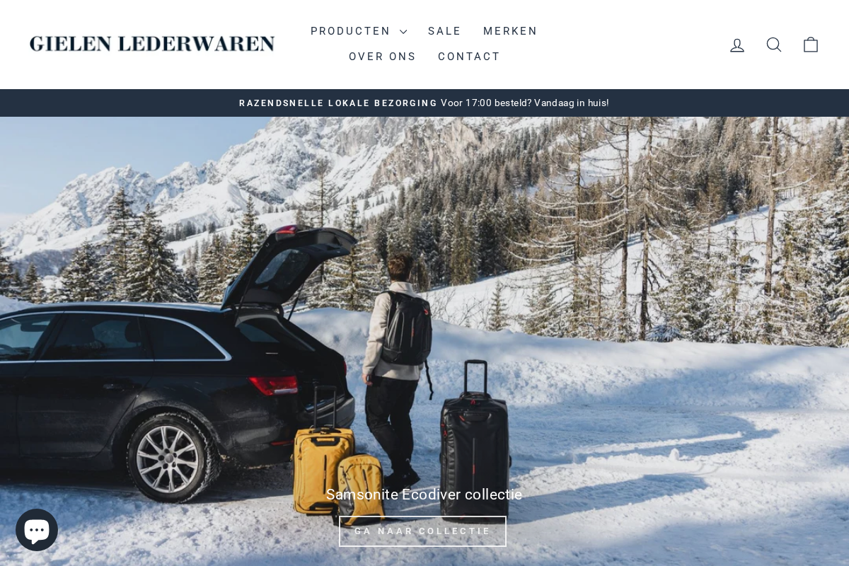 Gielen Lederwaren Bussum | Specialist in tassen en koffers homepage screenshot