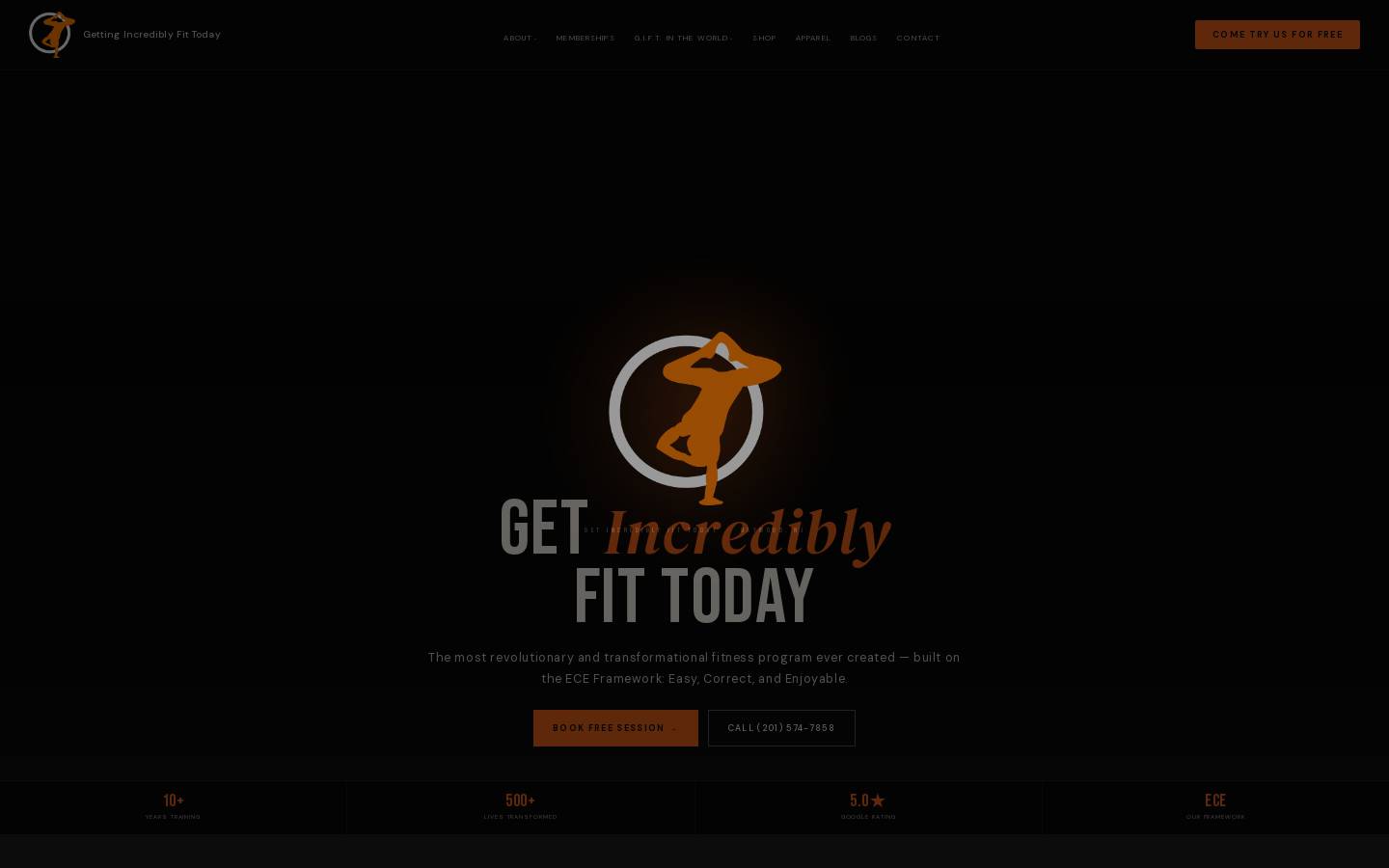gift.fitness homepage screenshot