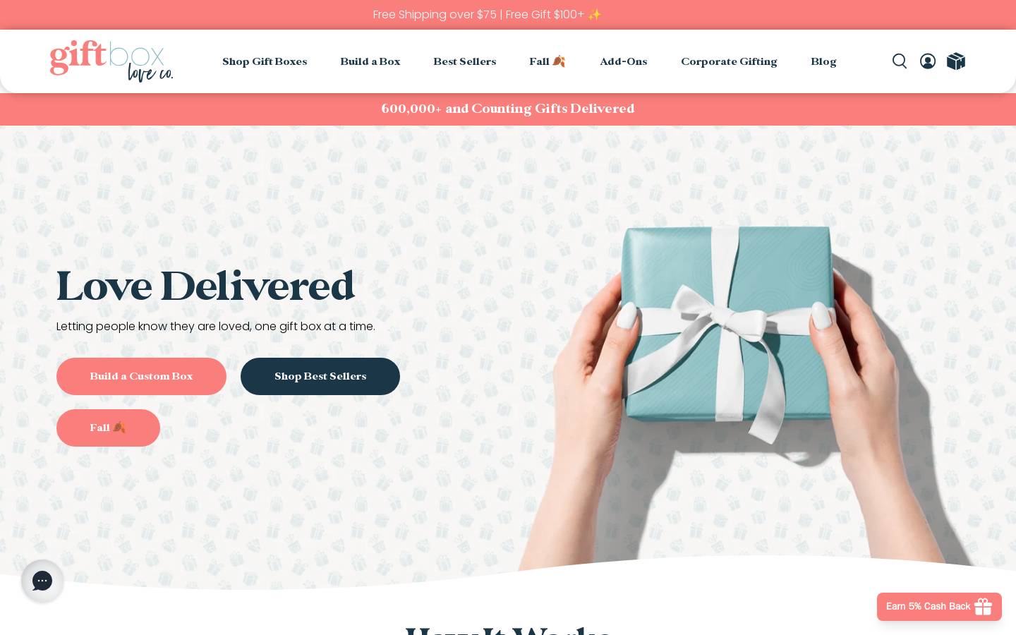 Giftboxloveco homepage screenshot