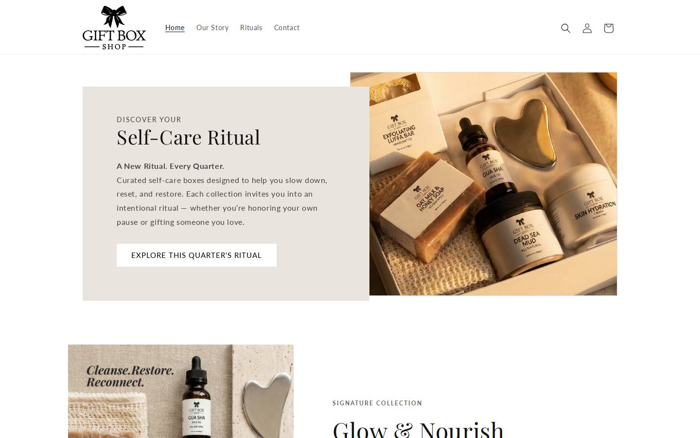 giftboxshop.com homepage screenshot