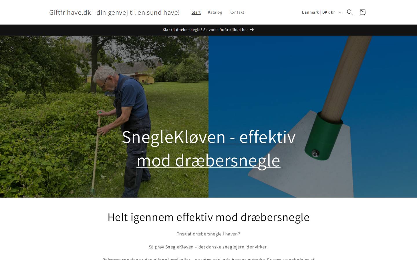 giftfrihave.dk homepage screenshot