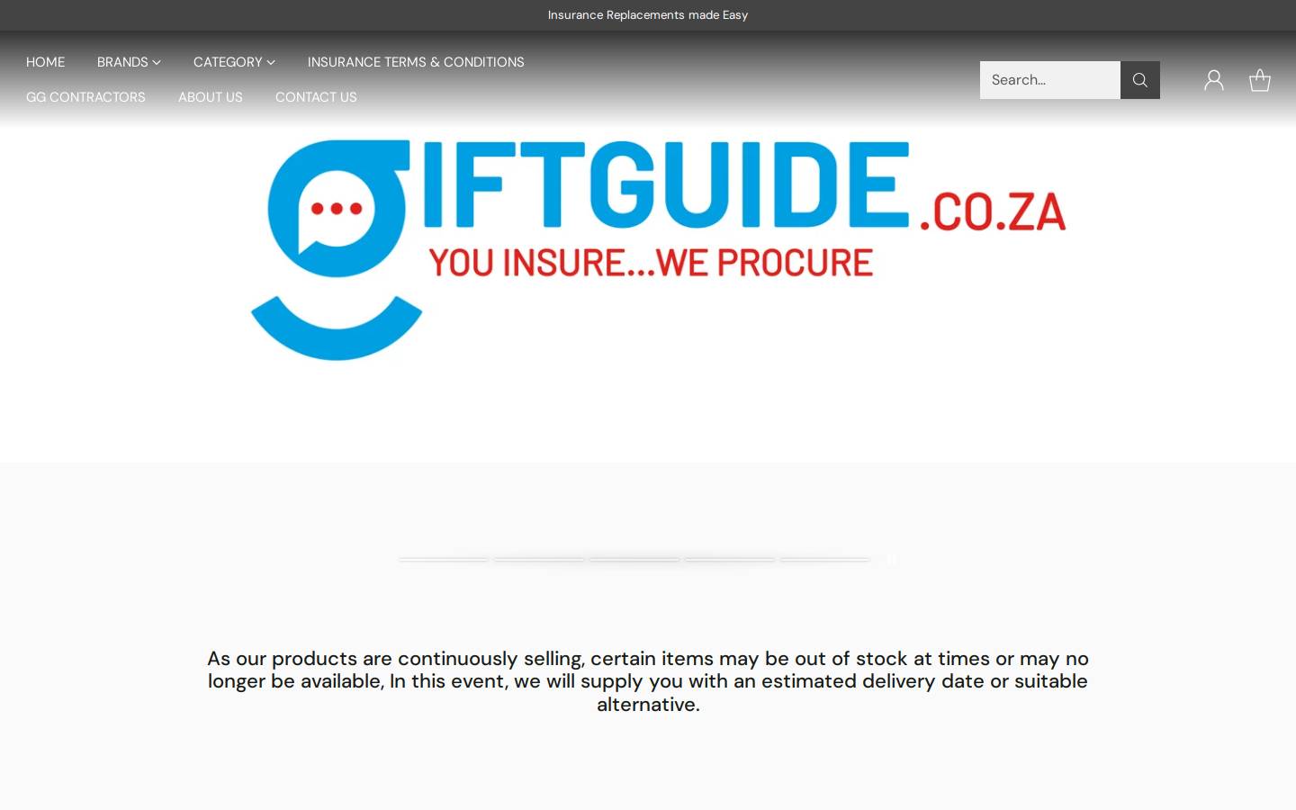 giftguide.co.za homepage screenshot