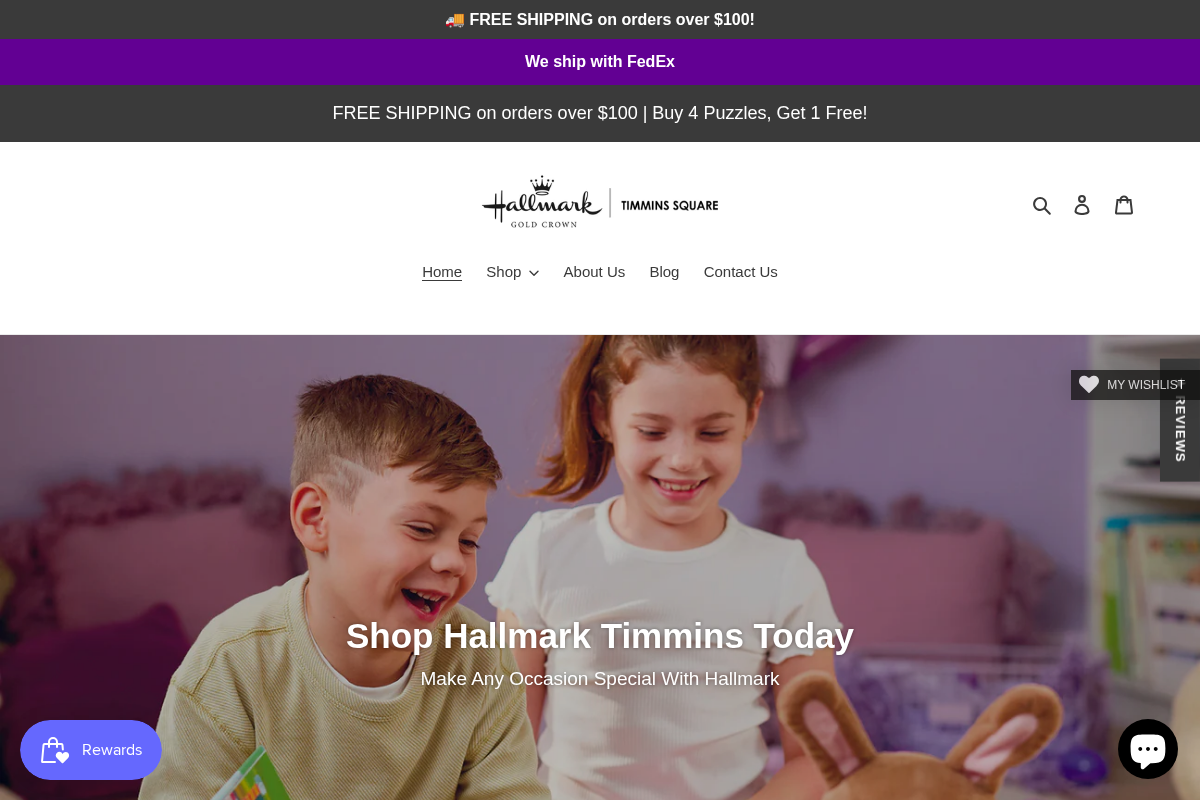 Hallmark Timmins homepage screenshot