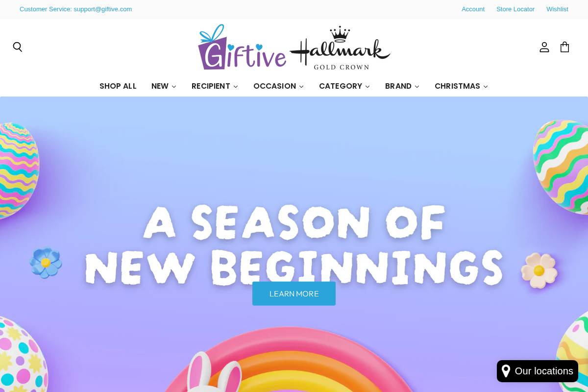 giftive.com homepage screenshot
