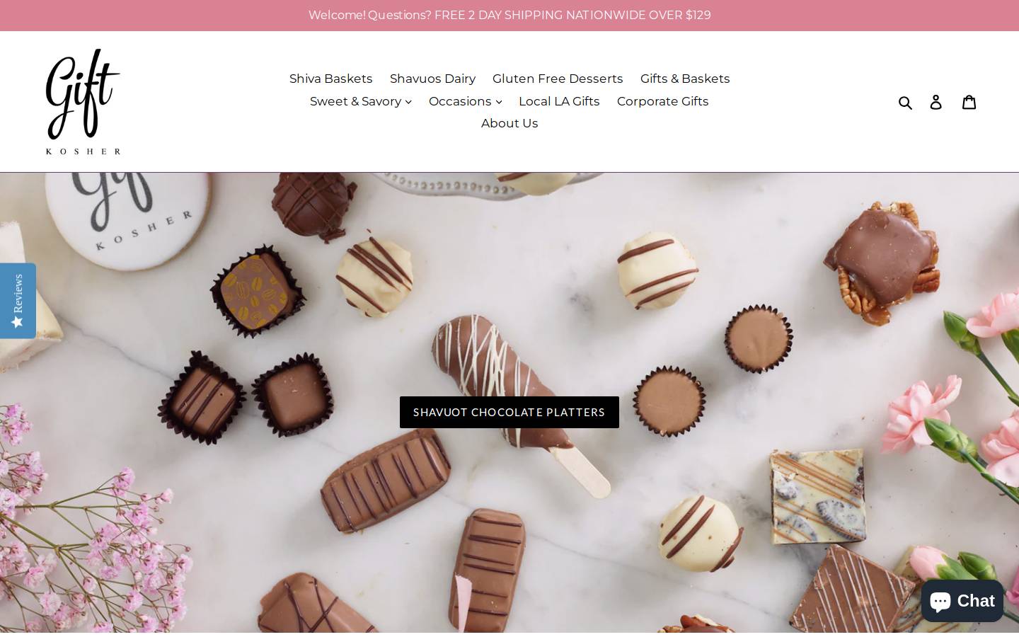 Giftkosher homepage screenshot