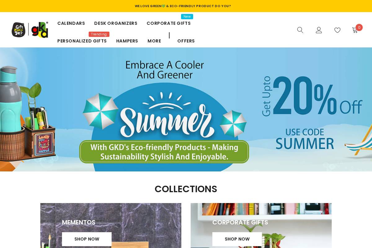 giftkyade.com homepage screenshot