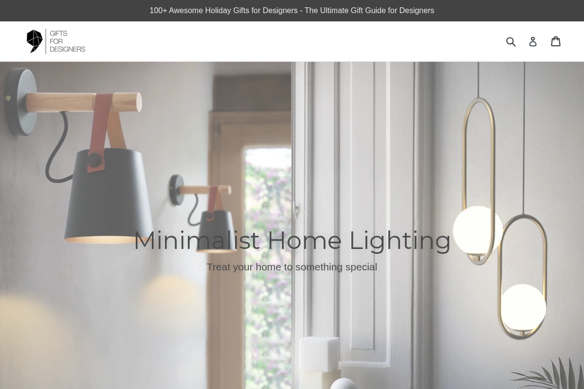 giftsforadesigner.com homepage screenshot