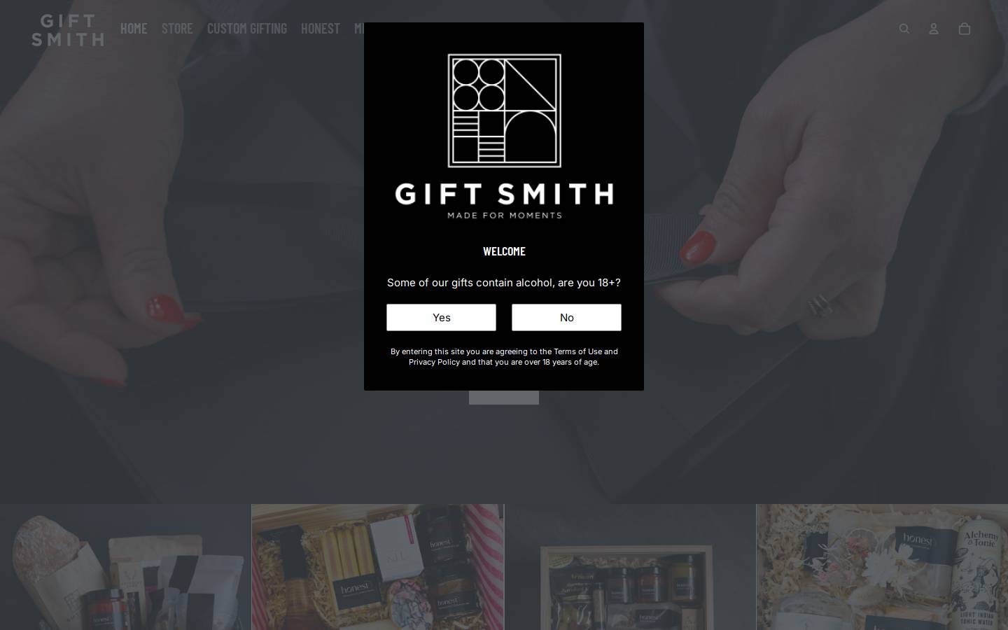 giftsmith.co.nz homepage screenshot