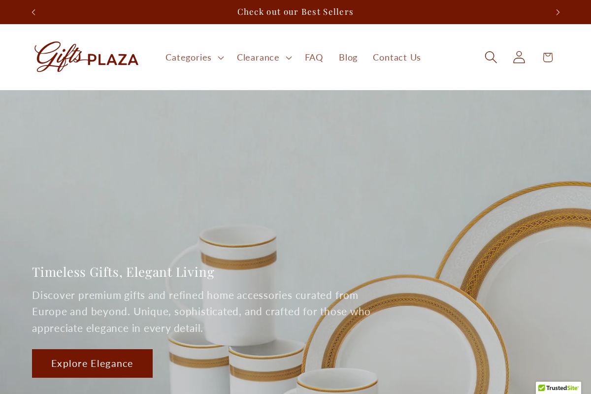 Giftsplaza homepage screenshot