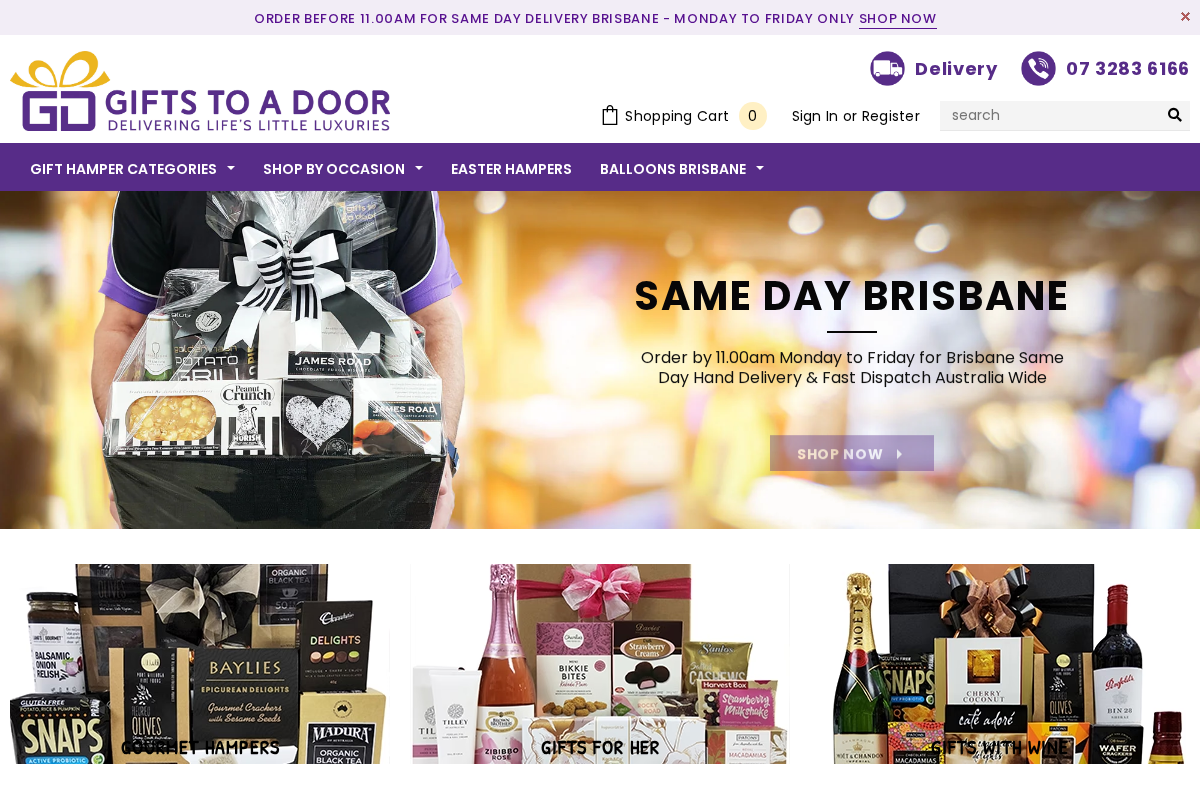 giftstoadoor.com.au homepage screenshot