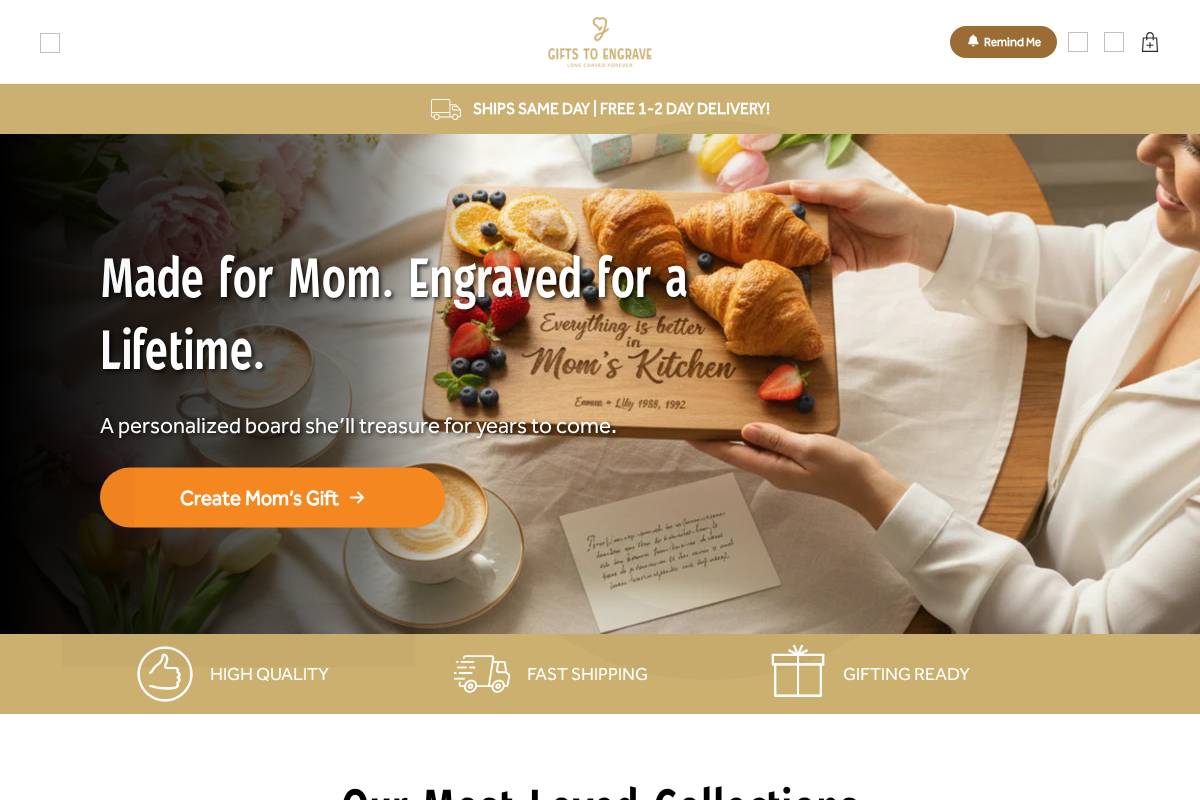 giftstoengrave.com homepage screenshot